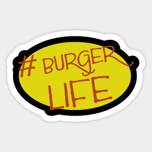 # Burger Life (Red) Sticker